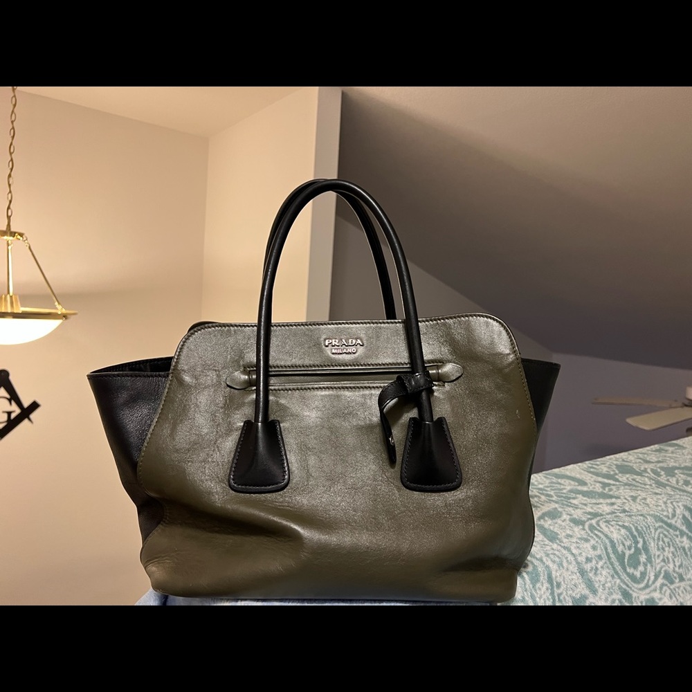 Prada Dark Green Leather bag